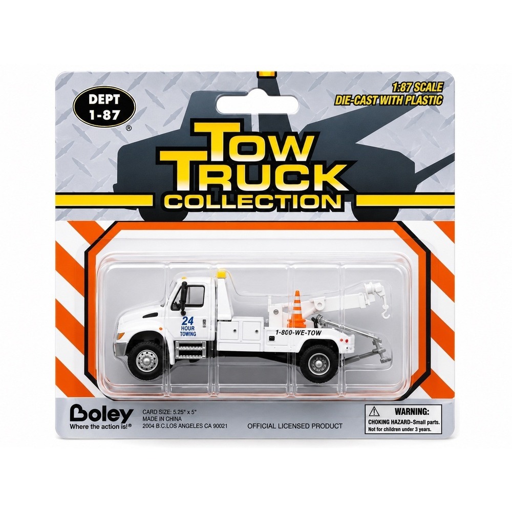 HO 1:87 Scale Boley 4135-77 International White Die-Cast Tow Truck Collection